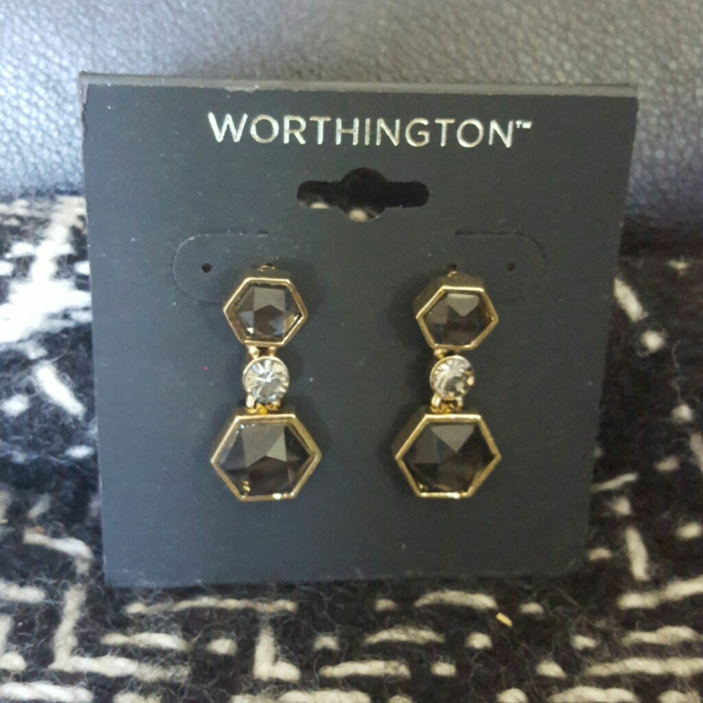 NWT---2 Pairs WORTHINGTON/MIXIT Pierced Earrings - Picture 2 of 8
